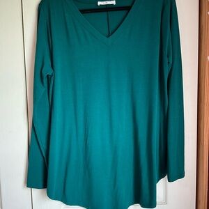 Never worn v-neck teal long sleeved top.